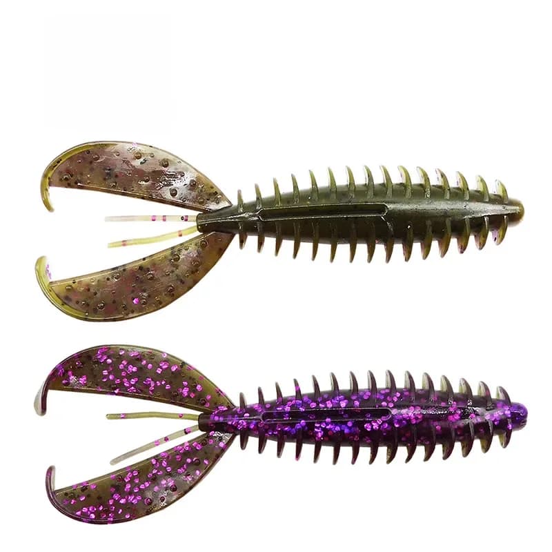 ESFISHING Leurre de pêche souple 110 mm, appât de pêche en forme de crabe, leurre de type Jig, appât en silicone pour bar, perche, zander, brochet