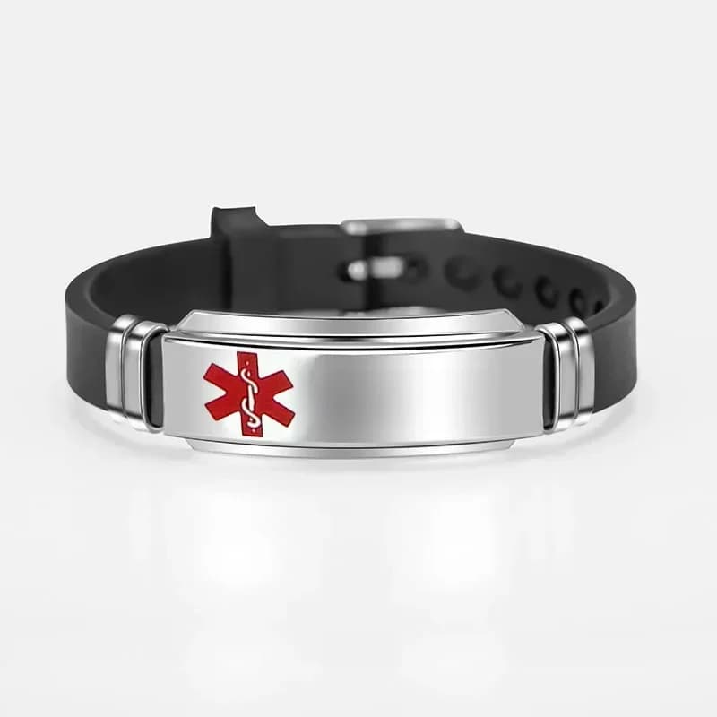 Bracelet médical SACID pour hommes et femmes, bracelets SOS en silicone réglables, bracelets ty.com, bijoux d'urgence, nouveau