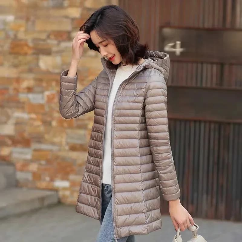 Veste en Duvet de Canard Blanc Ultraléger avec Capuche, Manteau Slim et Chaud, Vêtements d'Extérieur Décontractés, Nouvelle Collection Printemps-Automne