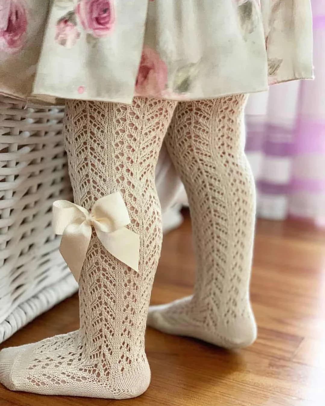 Collants pour enfants filles, couleurs acidulées, collants à nœud ajouré, collants de danse de Ballet, jolis pantalons en résille à nœud papillon pour enfants en bas âge
