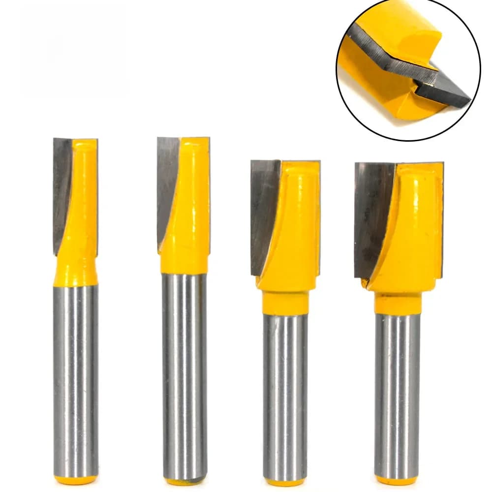 LAVIE 1 pièce Fraise droite de nettoyage de fond pour bois, queue de 8 mm, pour machines à bois MC02032