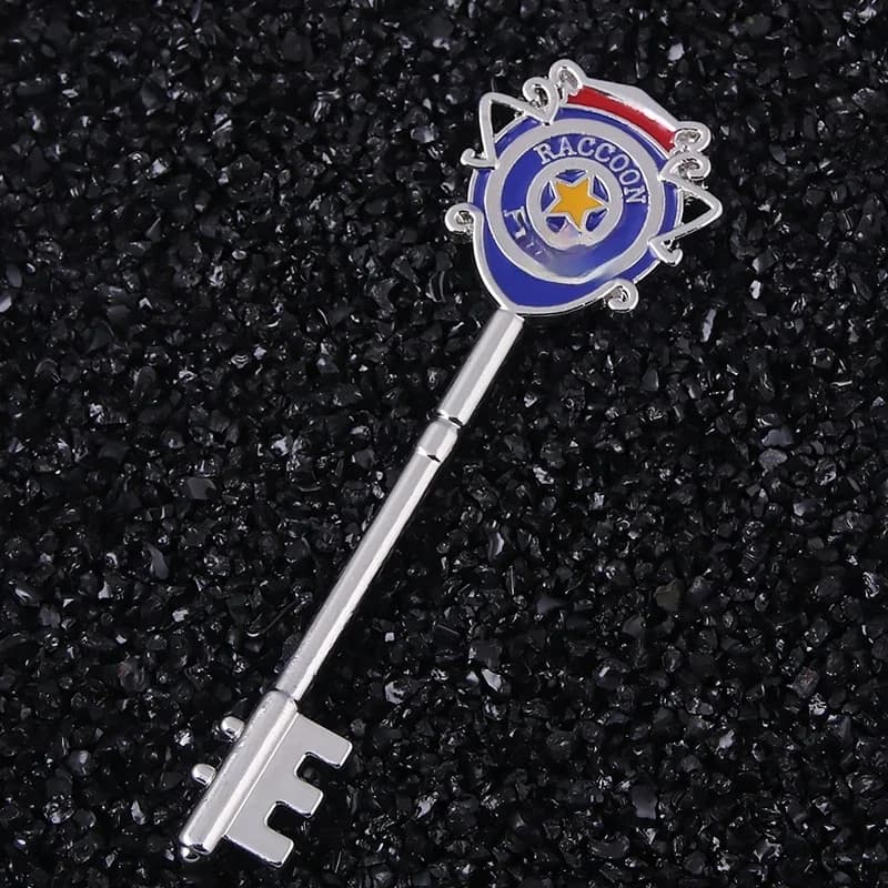 Jeu Residents Evils 3 porte-clés Badge Raccoon City Station de Police Jill Valentine S.T.A.R.S. Collection de clés avec boîte à bijoux