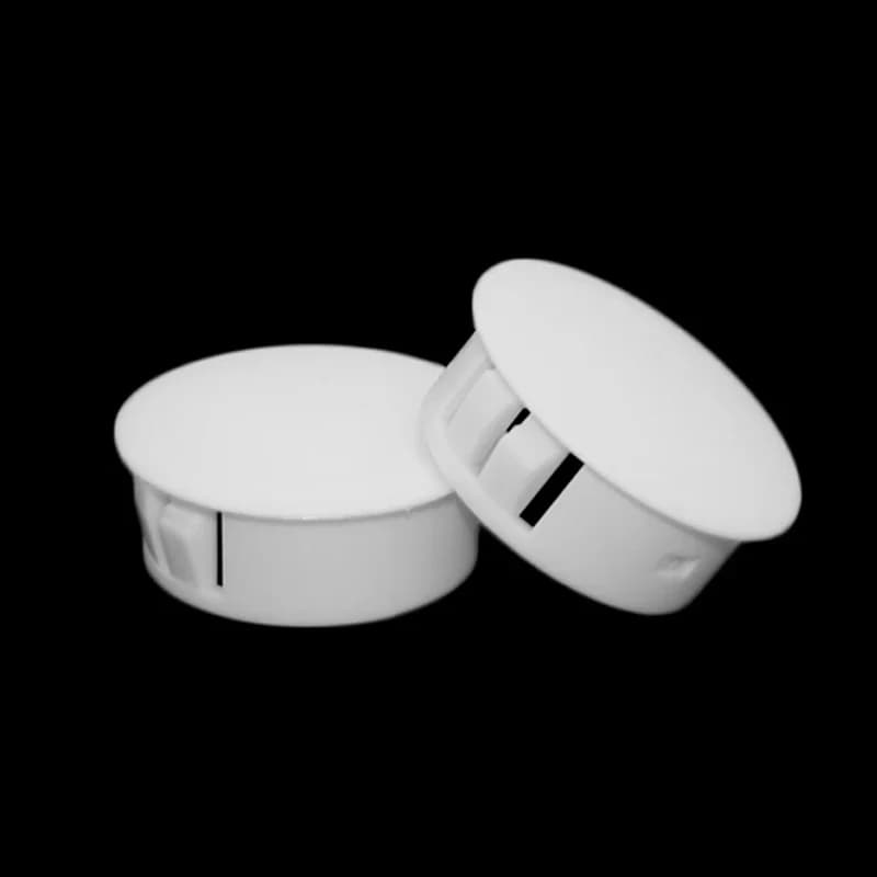Bouchon de trou en plastique blanc, couvercle de trou en Nylon de 5 à 75mm, bouchons ronds HP-22 SKT-25 pour bouchon de trou de meubles, 10/50/100 pièces