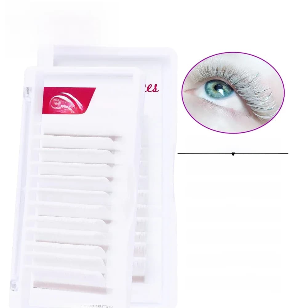 Cils en éventail faciles, Extension de cils de couleur blanche, maquillage, Club de fête, faux cils naturels, outils de greffage professionnels