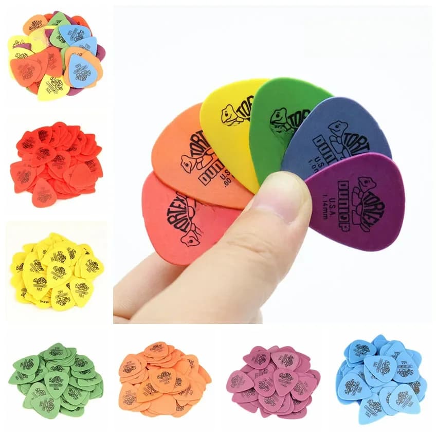 Dunlop – plectres de guitare électrique, 50 pièces, pièces, accessoires, 6 types d'épaisseur
