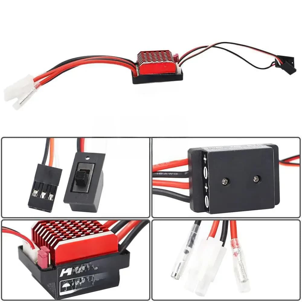 Contrôleur de vitesse de moteur brossé étanche 6-12V 180/320A ESC pour bateau et voiture RC AXIAL SCX10 RC