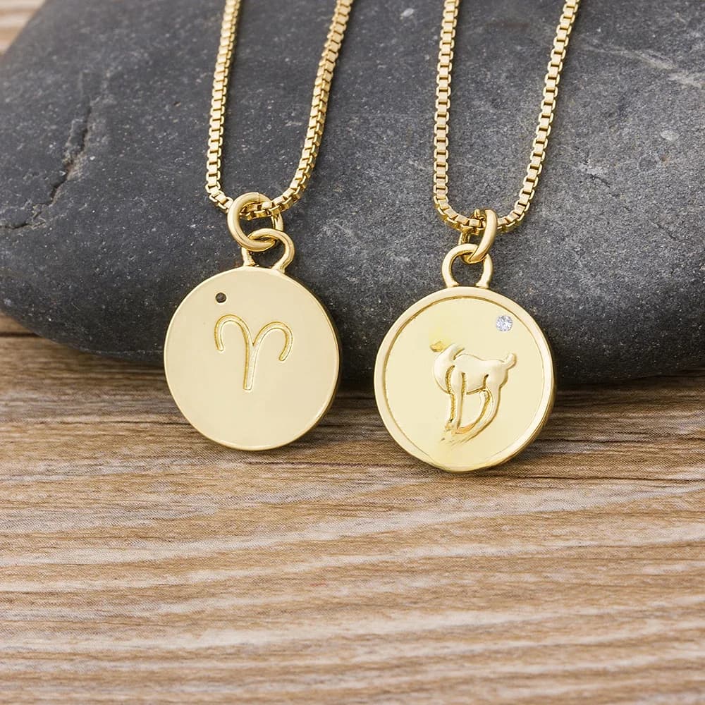 Nidin 12 lettre du zodiaque Constellations chaîne collier pour femmes hommes bélier vierge balance scorpion capricorne verseau cadeau d'anniversaire