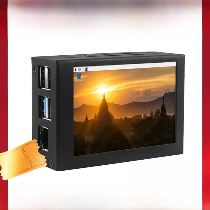 Moniteur à écran tactile Raspberry Pi, coque en aluminium pour Raspberry Pi Model B, boîtier en métal, écran 3.5 ", 5, 50 FPS, 480x320 pixels