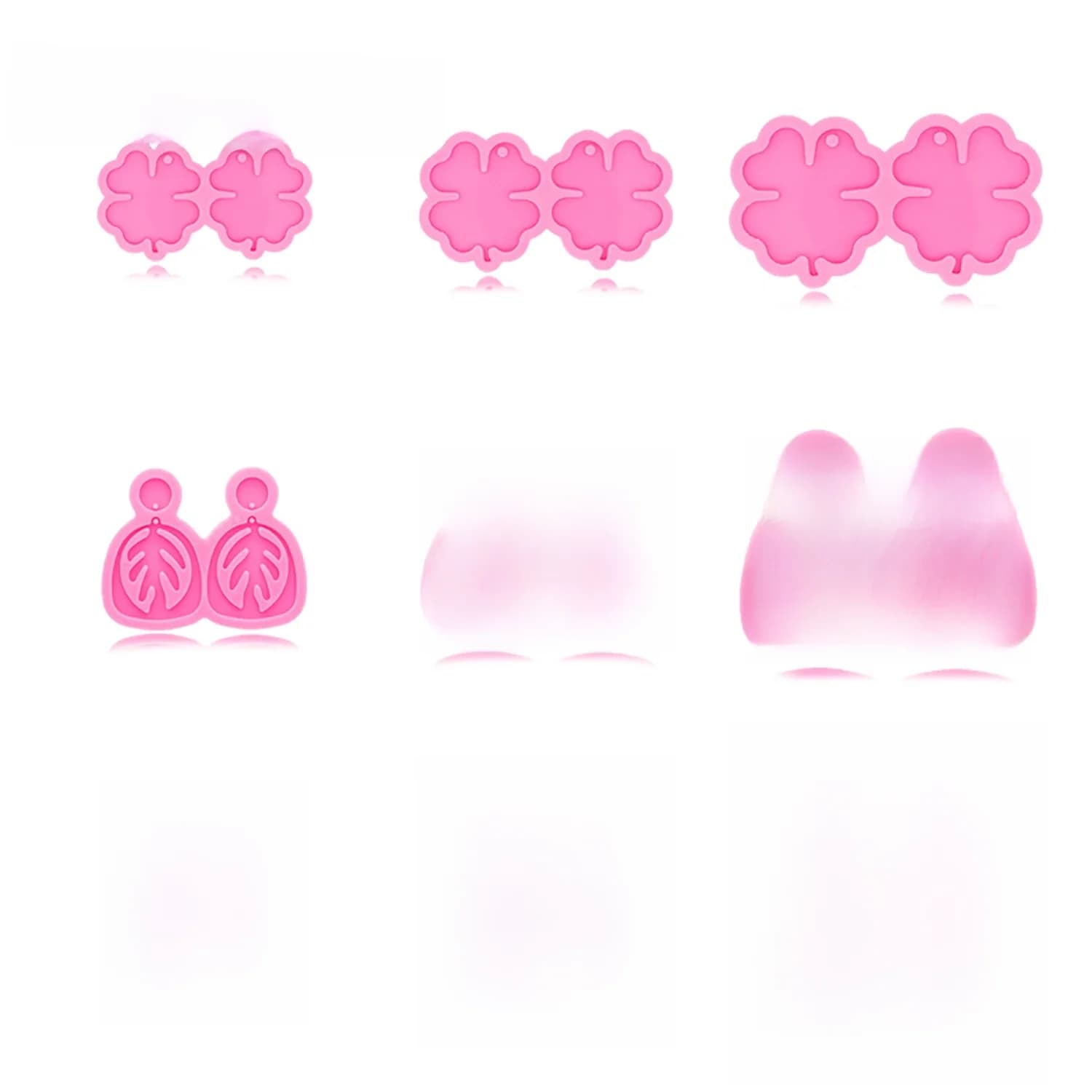 DY0524 boucles d'oreilles palmier/feuilles de Cactus boucle d'oreille moule en silicone pour bijoux en résine, moule en résine pour fabriquer des objets artisanaux avec époxy