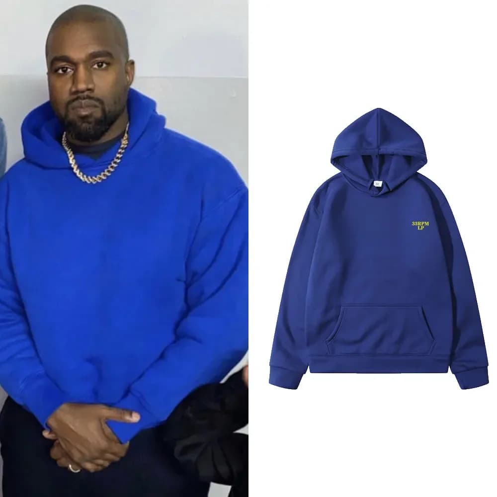 Pulls à capuche pour homme, Jésus est roi, Kanye West, vintage, automne-hiver, bleu, sweatshirts en polaire hip hop, streetwear, sweat à capuche pour femme