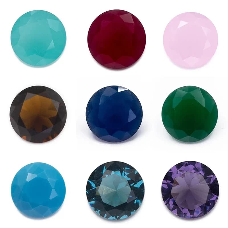 100 pièces pierre de verre en vrac de forme ronde bleu Rose Rose rouge vert mer bleu noir blanc Violet couleur taille 4mm-10mm