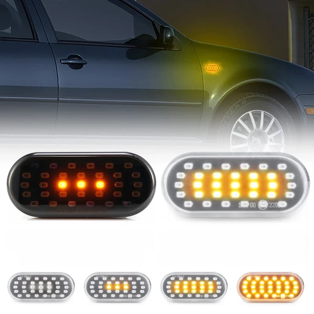 2 pièces dynamique LED marqueur latéral feux indicateurs pour Seat Ibiza 6L Cordoba Leon 1M Altea MII Exeo Inca Alhambra Arosa