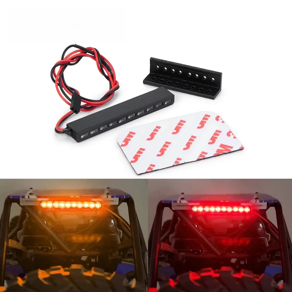YEAHRUN-Barre lumineuse 32/65mm rouge jaune pour Axial SCX10 90046 Wraith RR10 TRX-4 D90 Tamiya 1/10 RC inoler modèle voiture