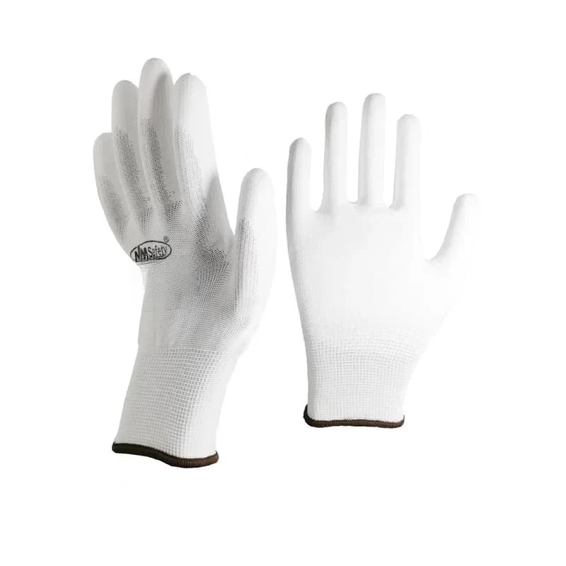 24 pièces/12 paires de gants de travail de sécurité blanc Pu Nylon coton gant de protection industrielle gants de travail NMSafety marque fournisseur