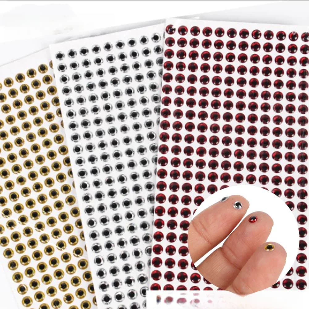 Lot de 100 leurres holographiques 3D pour la pêche à la mouche, 3/4/5/6mm, matériel pour attraper des poissons artificiels