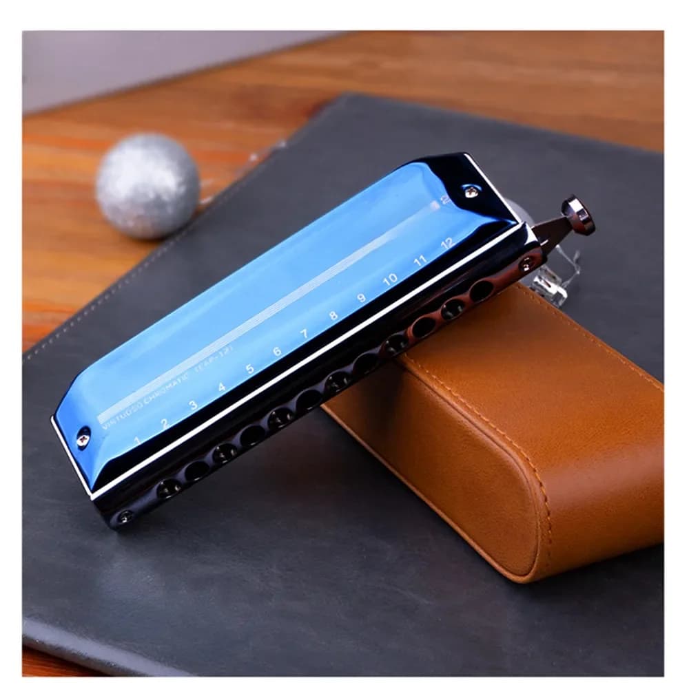 Est top nouvelle chromatique harmonica,EAP-12 12 trous 48 ton bouche orgue, nouveau style, harmonica professionnel pour joueur, cadeau