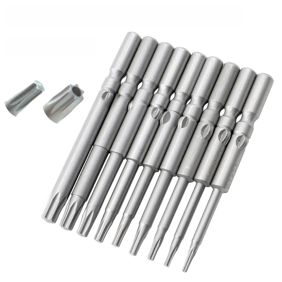 8 pièces-11 pièces 60mm/100mm de long embout de tournevis Torx 800/801/802 embout de tournevis électrique 4mm/5mm/6mm poignée tournevis accessoires