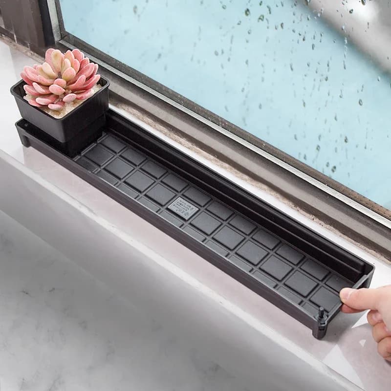 Meshpot – Pot en plastique Succulent, soucoupe de trempage et de Drainage, Non toxique et sans goût, palette épaisse rectangulaire pour endroit étroit