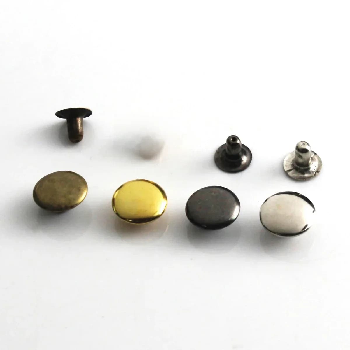 100 ensembles de Rivets à capuchon unique en métal de 3mm ~ 10mm, goujons ronds pour bricolage, sac artisanal en cuir, ceinture, vêtements, chapeau, chaussures, décor de collier pour animaux de