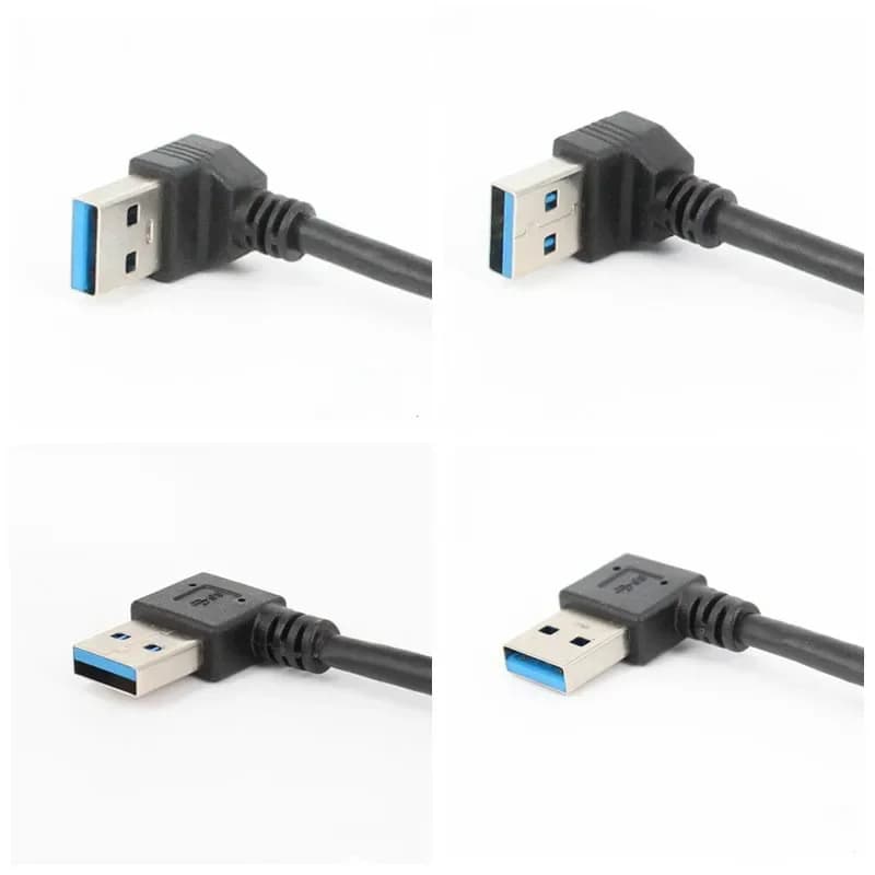 20 cm USB 3.0 Angle droit/gauche/haut/bas câble d'extension de 90 degrés mâle à femelle cordon adaptateur câbles USB rallonge