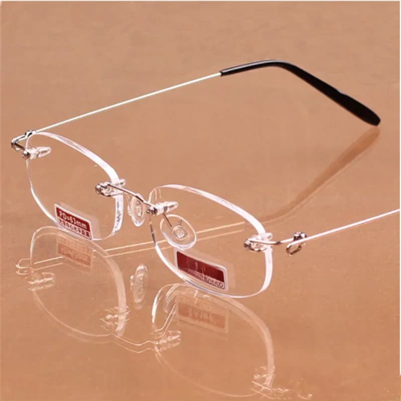 Lunettes de lecture sans cadre avec étui pour hommes et femmes, lunettes d'ordinateur légères, portables, mode