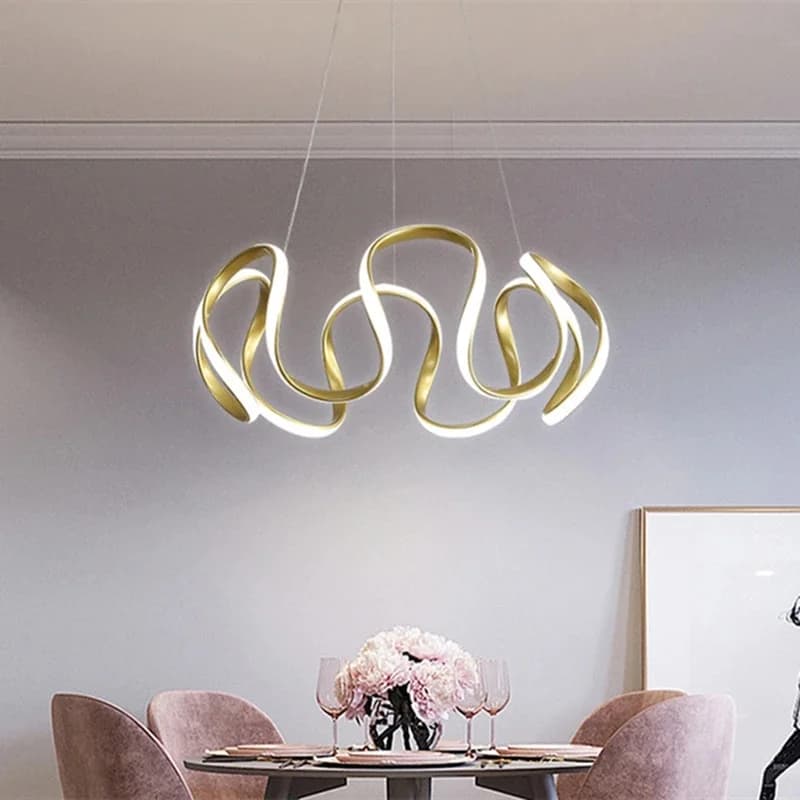 Plafonnier LED suspendu au design nordique moderne, disponible en noir et en blanc, luminaire décoratif d'intérieur, idéal pour un salon, une chambre à coucher ou une cuisine
