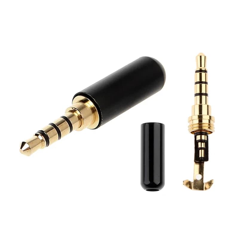 Connecteur Audio 3.5mm, 4 pôles, prise casque mâle, câble de réparation d'écouteurs, fil à souder, adaptateur Jack AUX 3.5, 1/2/5 pièces/lot