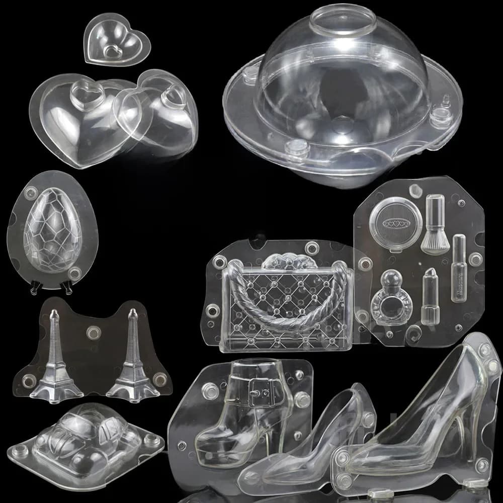 Moule à chocolat 3D pour la cuisson des bonbons au chocolat, confiserie, outils de décoration de gâteaux, moule à chocolat en Polycarbonate, ustensiles de pâtisserie