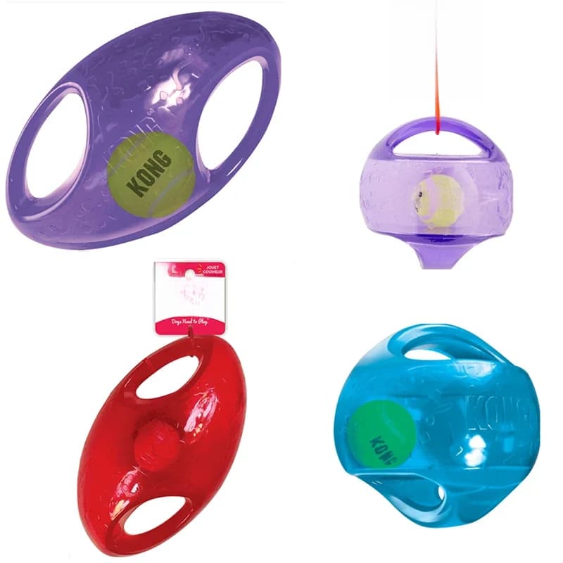 KONG JumJeff Ball Jouet pour chien de football, taille M, taille L, jouet pour document