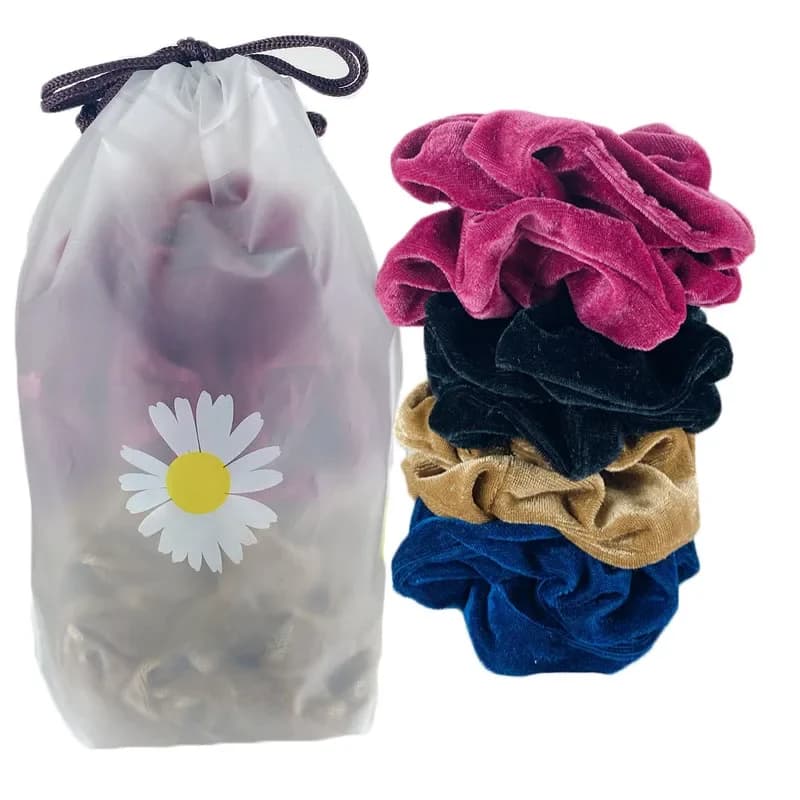 8 pcs/pack Corée Velours Chouchou Pour Les Femmes Couleur Unie Élastique Bandes De Cheveux gros lot chouchous cheveux Dame Attaches De Cheveux Corde élastique cheveux femme Accessoires