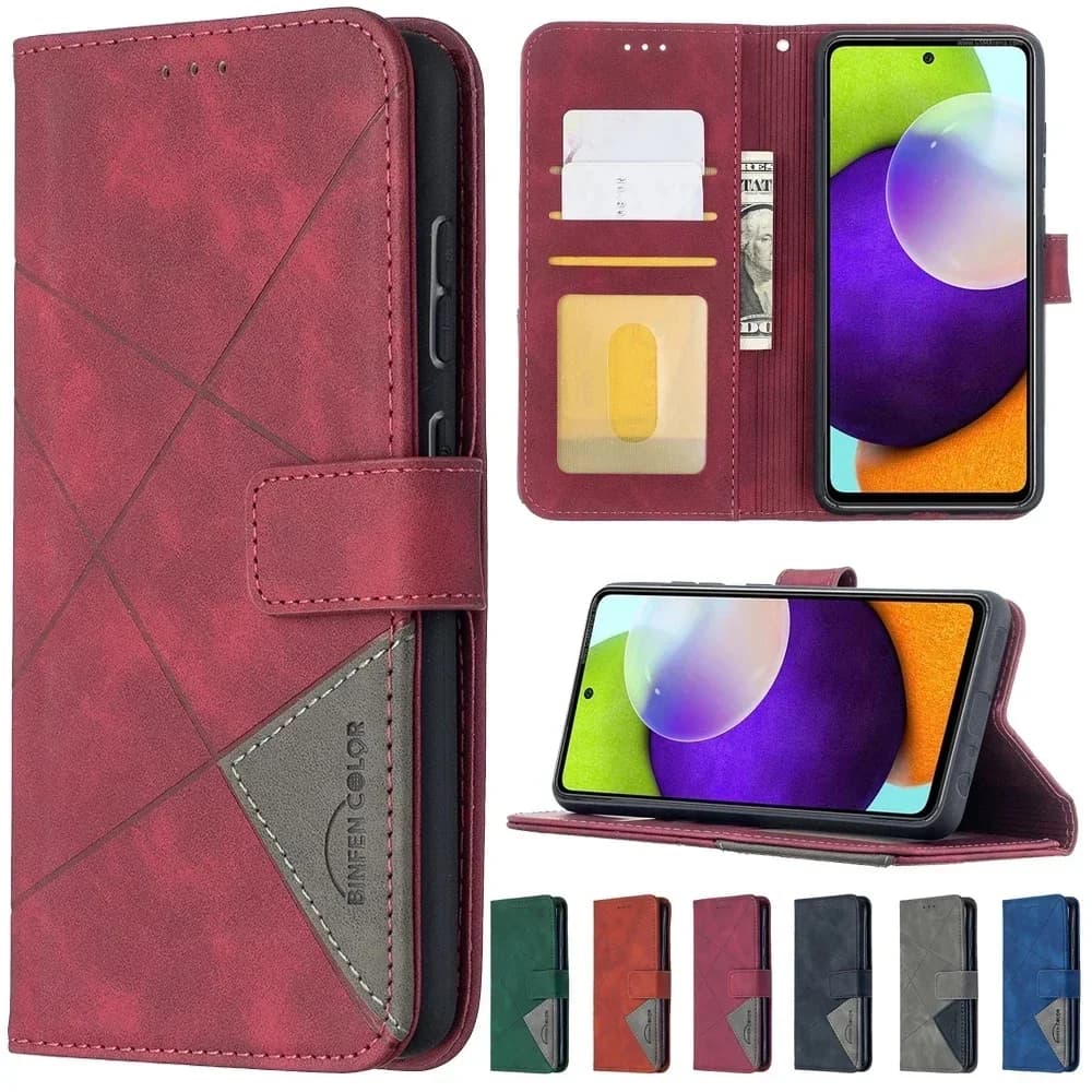 Étui portefeuille magnétique en cuir pour Samsung Galaxy A06 A07 A14 A15 A16 A17 A26 A27 A35 A36 A37 A52 A53 A54 A55 A56 A57