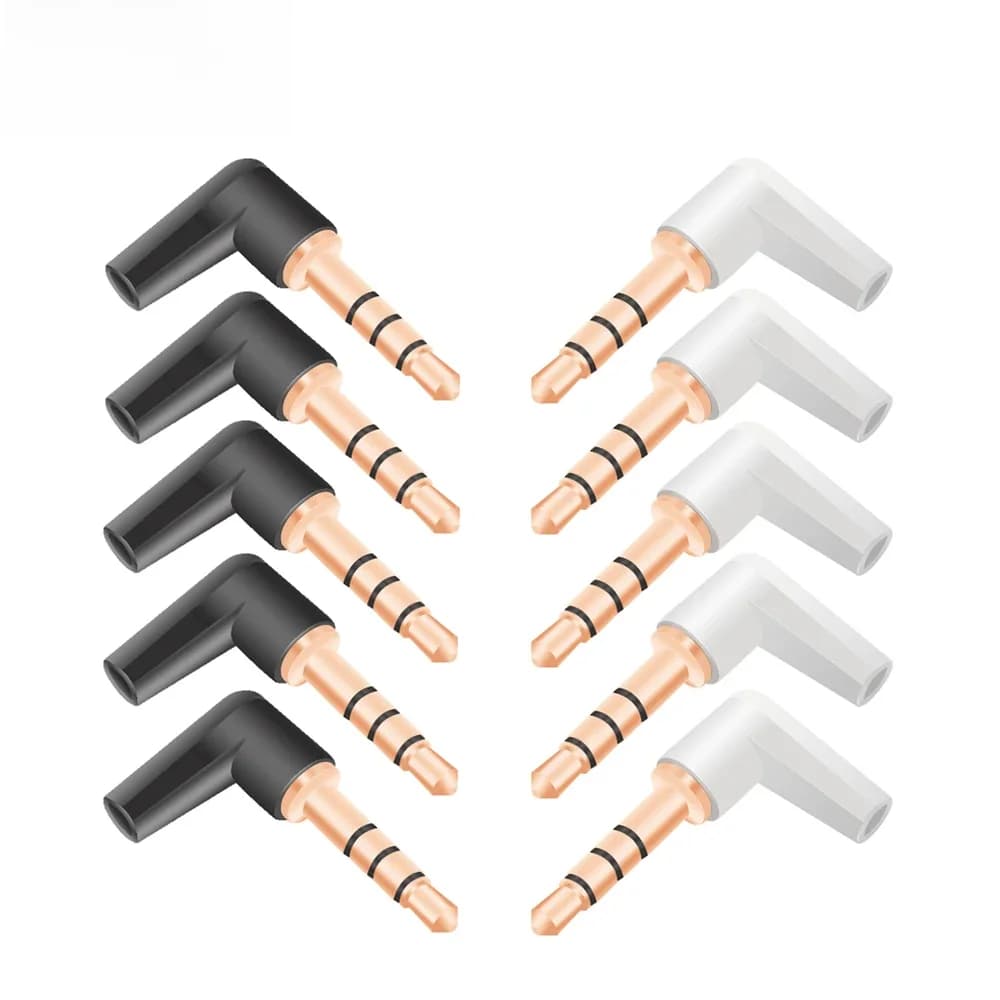 10 pièces prise à Angle droit 3.5mm prise casque stéréo 3/4 pôles 3.5 prise Audio connecteur adaptateur pour Iphone nouvelle prise 2.5mm