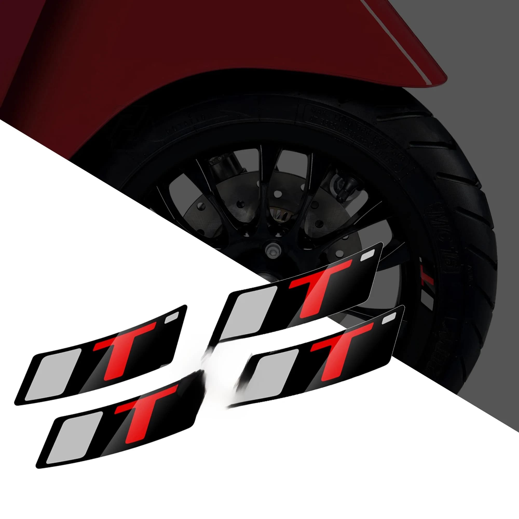 Étui d'autocollant de coulée de jante de décalcomanie de roue de moto, adapté pour Ect, PA, GTS, Supersport, GTS300, GTS300ie