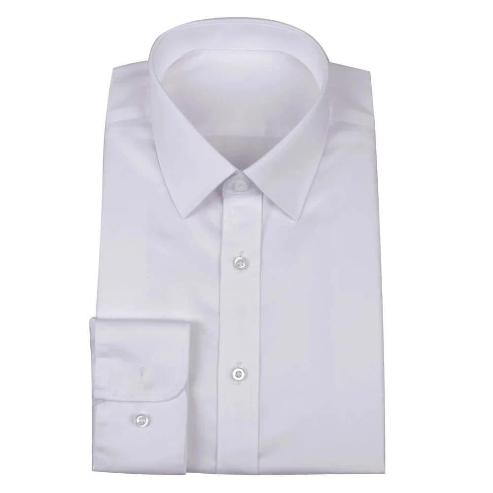 Chemise habillée déformable de luxe, chemises d'affaires personnalisées, 100 coton, blanc, sur mesure, 2 rôles, années 100%