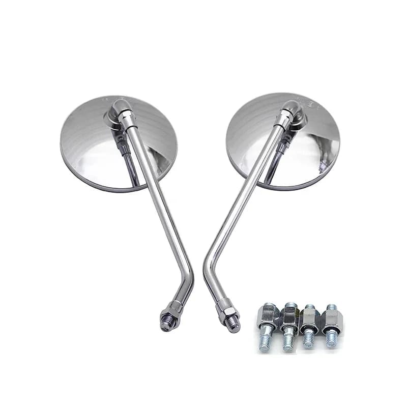 Rétroviseurs de moto ronds noirs universels 8 10 mm, rétroviseur latéral pour Honda Vespa Scooter Chooper KYMCO Kawasaki Vulcan S 650