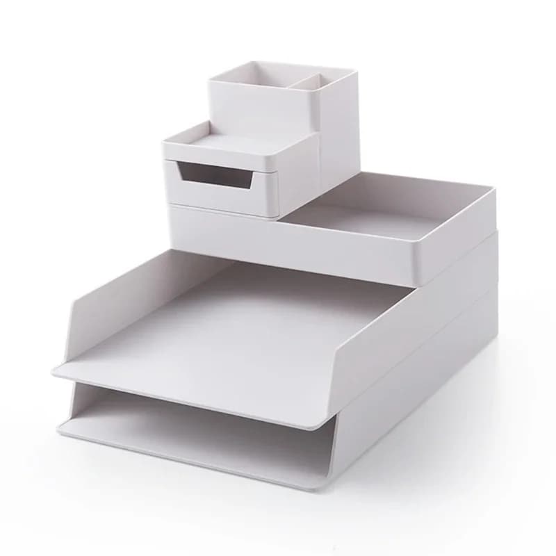 Organisateur papier étui en plastique rangement Table bureau, support boîte remplissage fichiers