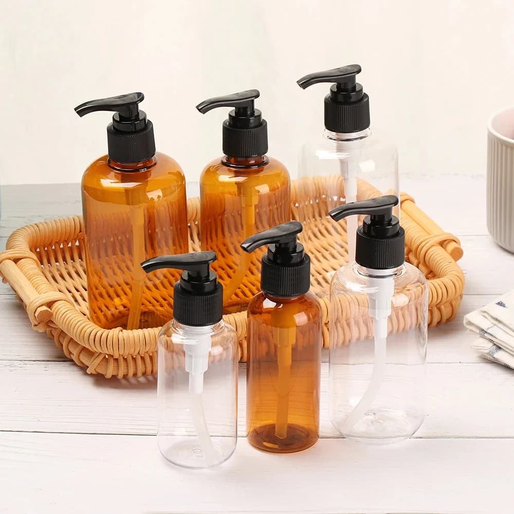 Distributeur de gel douche avec shampoing, porte-gel, bouteille à pompe pour la maison, 100 ml, 200/300 ml