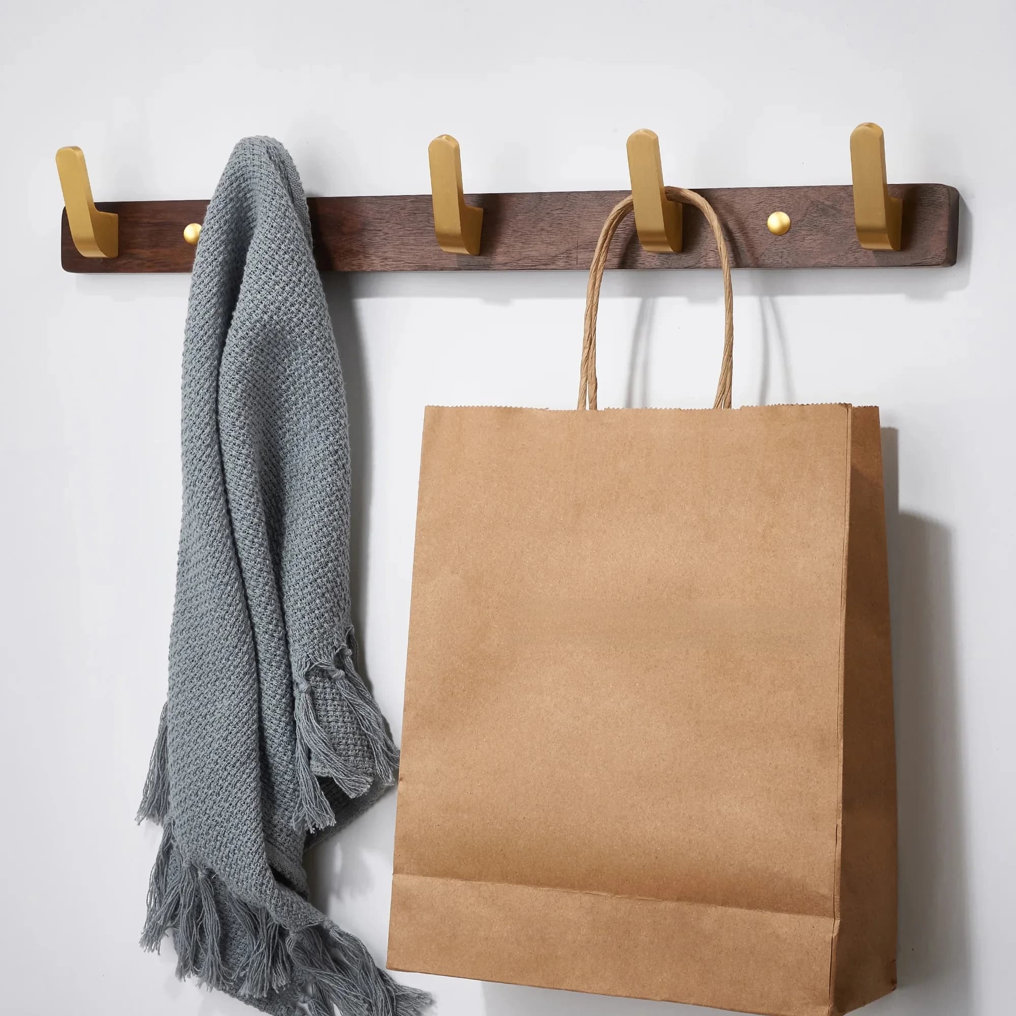 SARIBathroom-Crochets muraux dorés SY Brochure, Confrontal Coat, T1 pour HOKitchen, Chambre, Couloir, Porte-vêtements, Multi crochets, Serviette, T1