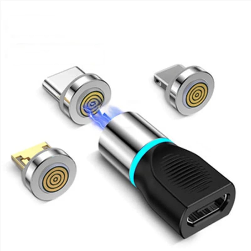 Adaptateur magnétique Micro à Type C, convertisseur Micro à Lightning, DataOTG, pour iPhone, Samsung, Xiaomi