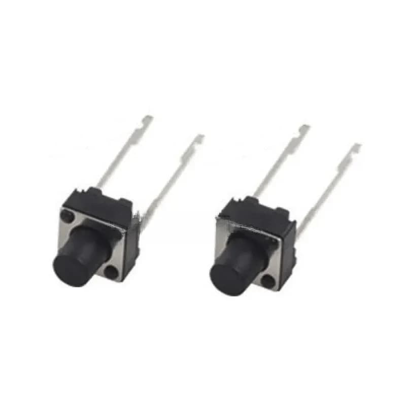 100 pièces 6*6*7mm milieu 2 broches longues broches Tact bouton poussoir interrupteur 6x6x7mm Micro interrupteur