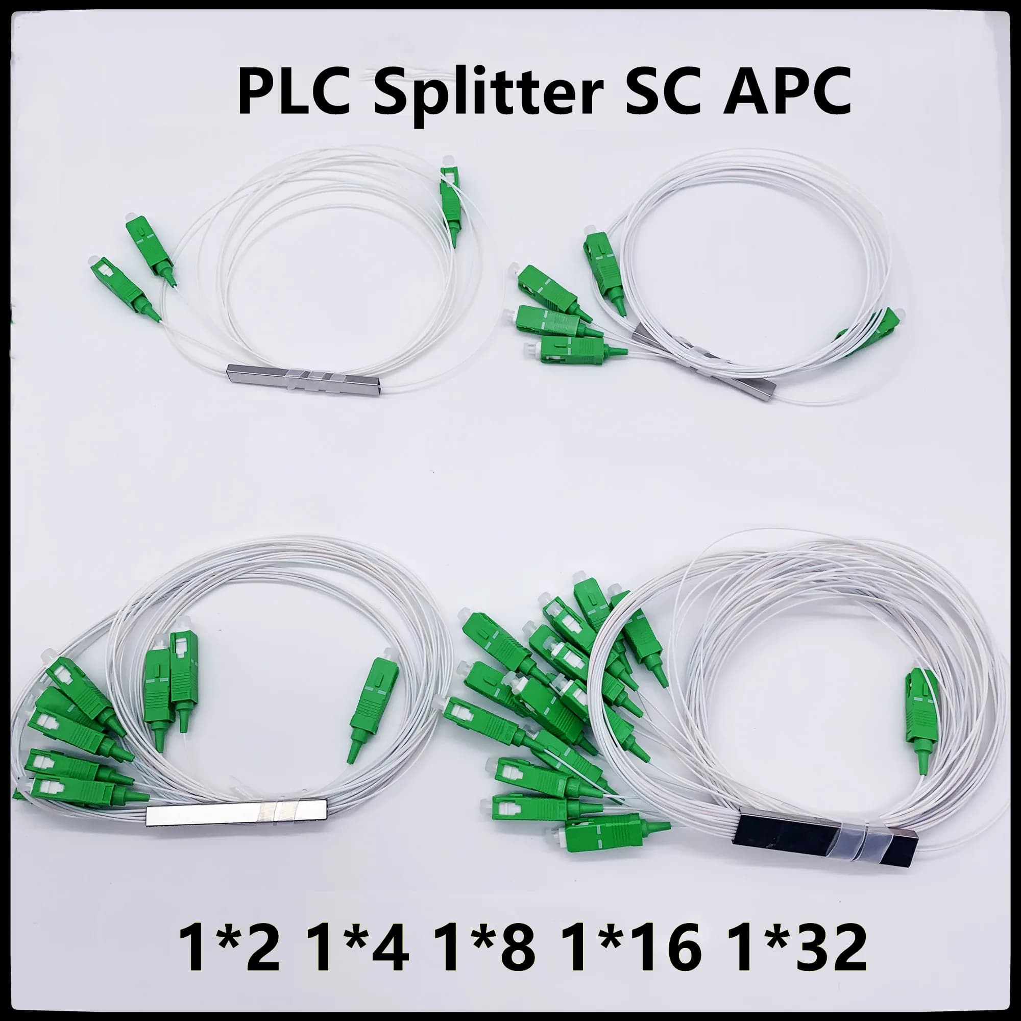Séparateur de Fiber optique Opitc, 5 pièces, 10 pièces, 1x2 1 × 4 1 × 8 1 × 16 1 × 32, connecteur de Fiber optique, séparateur de Tube, connecteur SC APC