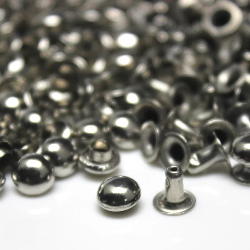 100 ensembles de Rivets de capuchon de dôme en métal, goujons de champignon, Rivet rond pour sac, vêtements, chaussures, pièces de collier pour animaux de compagnie, accessoires de bricolage