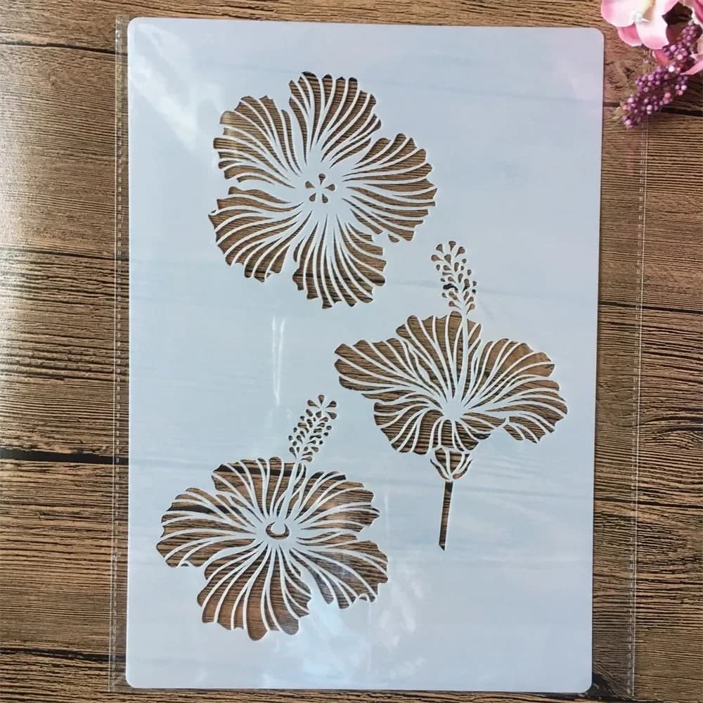 Pochoirs de superposition de fleurs de mandala, peinture murale bricolage, scrapbooking, coloriage, gaufrage, modèle décoratif d'album, A4, 29cm