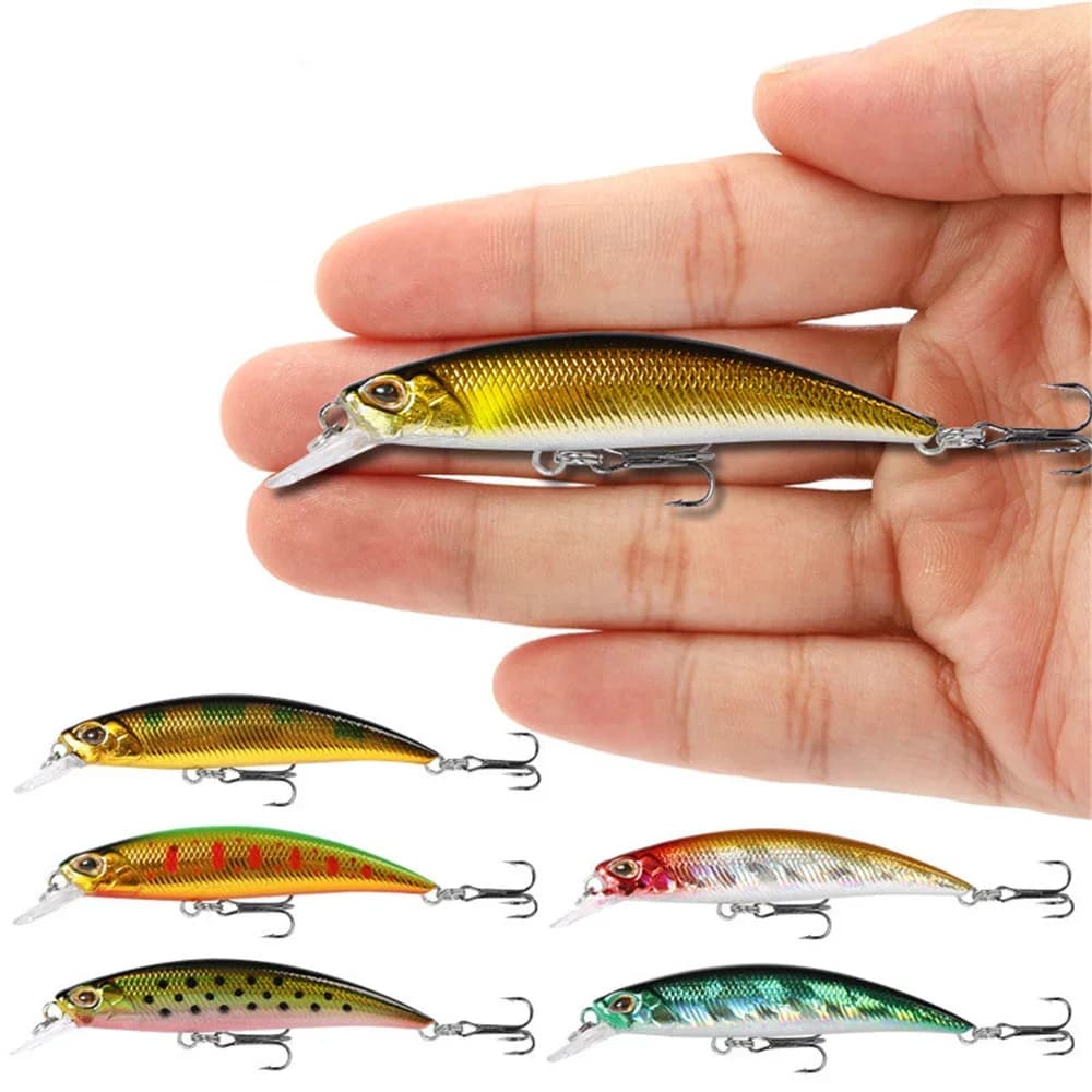 1 pièces 7 cm 10g nouveau méné coulant leurres de pêche à la traîne Isca appâts durs artificiels Wobbler Pesca manivelle carpe brochet attirail