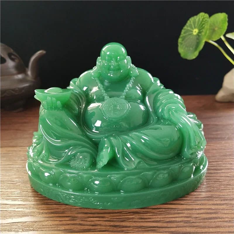 Statue de bouddha chinois Feng Shui qui rit, ornements en pierre artificiels diversifiés, grande sculpture de bouddha Maitreya, figurAuckland, décoration de la maison