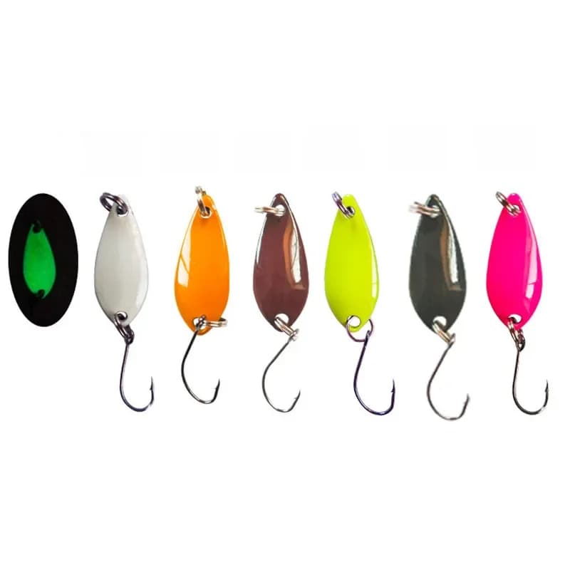 Leurres colorés en métal pour la pêche, cuillère, 3cm, 3g, 1 pièce, Mini Spinner, petit poisson, Minnow, avec hameçon unique, pour l'hiver, pour la truite, sur glace