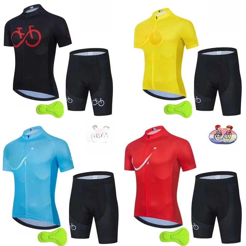 2025 nouveaux vêtements de cyclisme pour enfants de haute qualité été garçons filles maillot à manches courtes ensemble vêtements de vélo vtt vêtements de cyclisme pour enfants