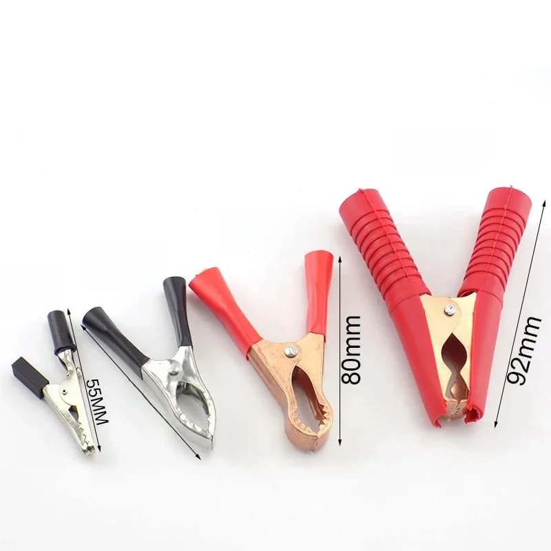 Pinces crocodile électriques 5A/30A/50A/100A pour batterie de voiture, pinces de test pour voiture, connecteur de pince crocodile, outils électriques de bricolage