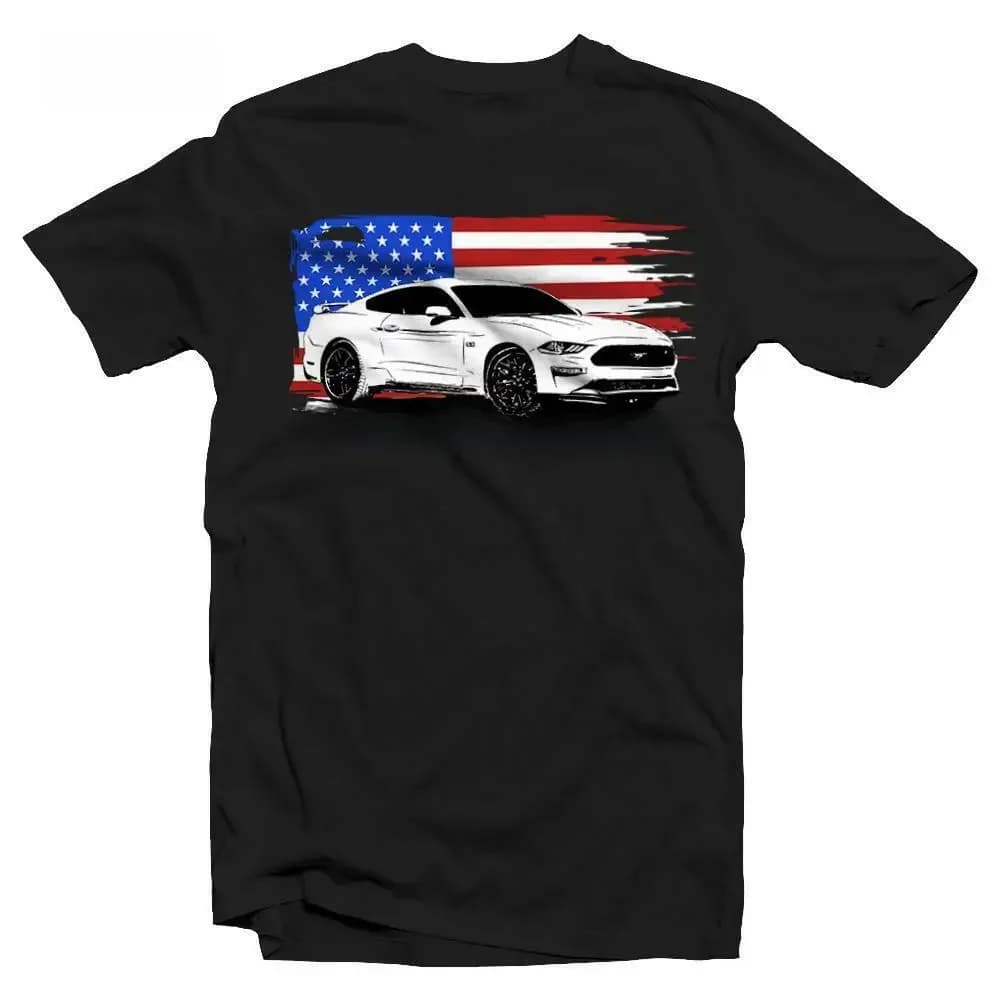 T-Shirt Mustang Gt American Feel Muscle Car, Dégradé, 2018