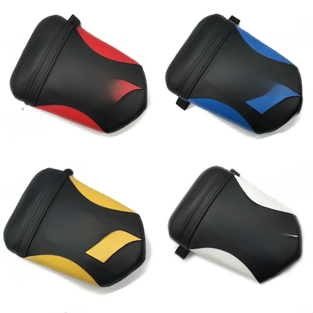 Siège de passager arrière de moto en cuir artificiel, noir et blanc bleu jaune rouge, pour Yamaha YZF R1 2004 2005 2006